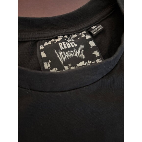 Rebel Vengeance A graphic-T Punk/Skull Snake Bird Dragon Medium Black T-Shirt - Picture 5 of 5